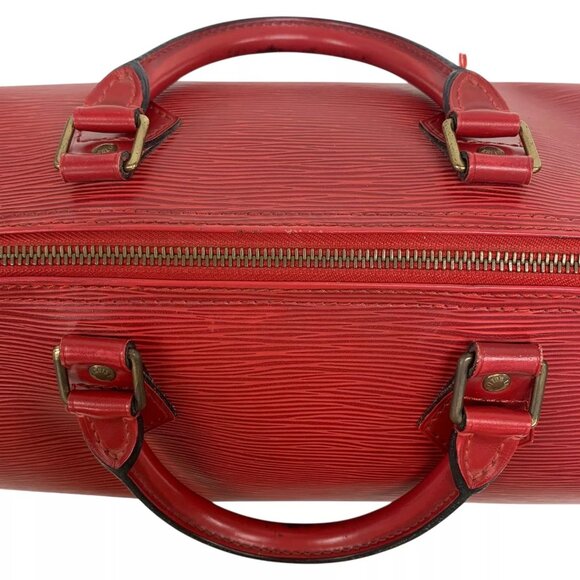 Brown-Bugundy Louis Vuitton Epi Speedy Boston Bag - Picture 10 of 16